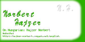 norbert hajzer business card